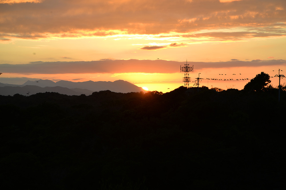 眉山からの夕焼け